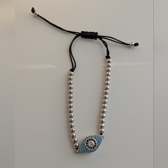 Sterling Silver Evil Eye Bracelet - Picture 3 of 5